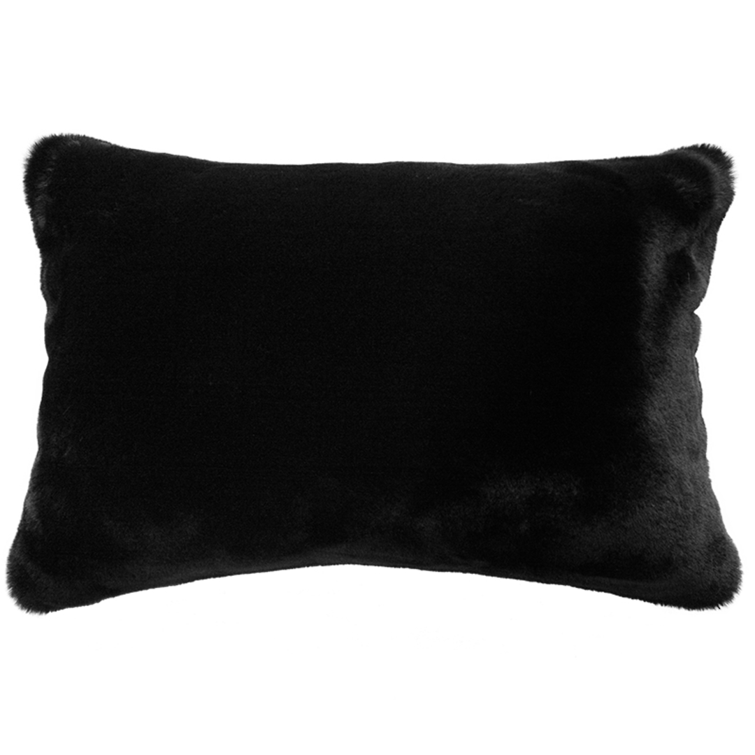 Heirloom Exotic Faux Fur - Cushion / Throw  - Black Panther image 2